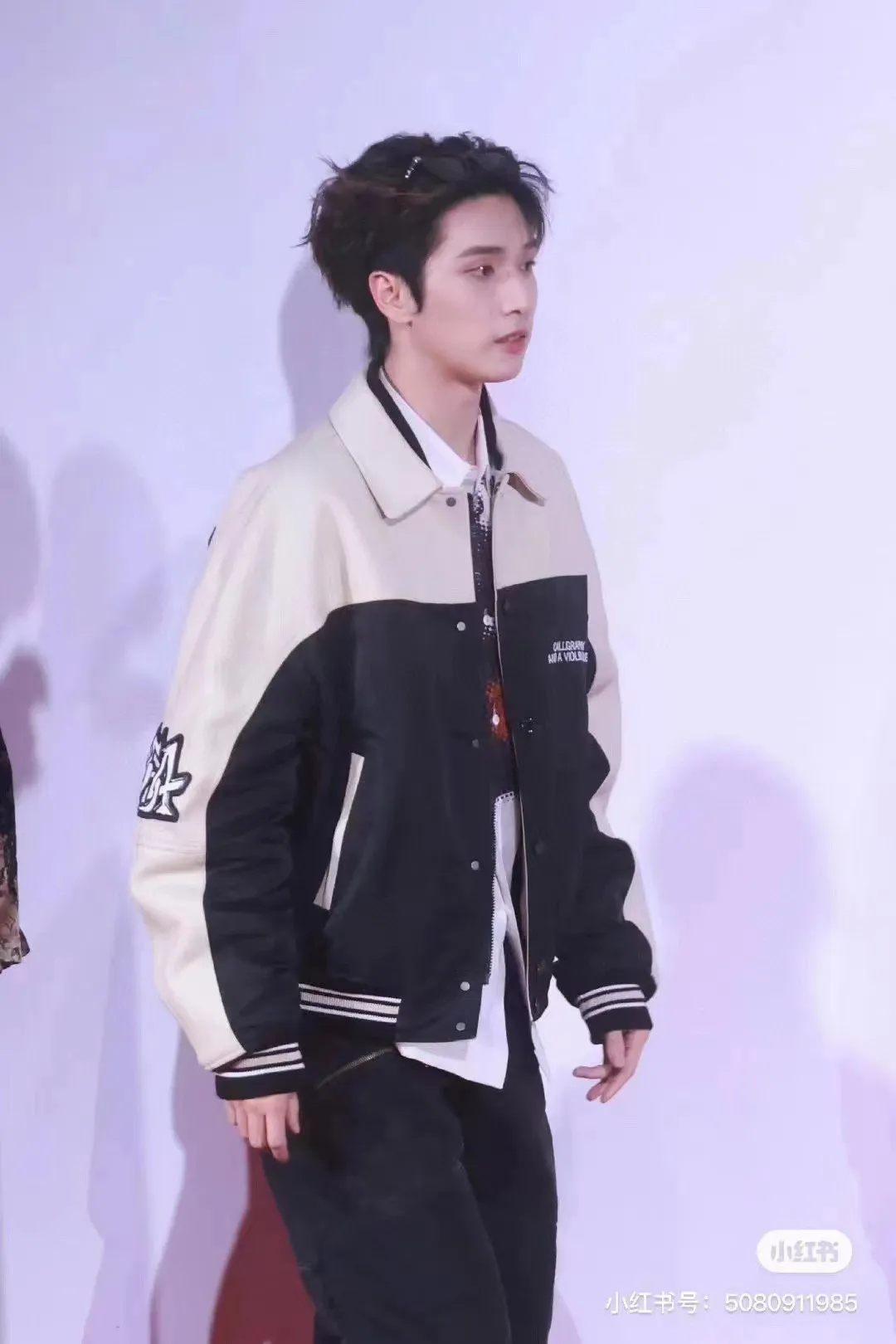 Louis Vuitton/Louis Vuitton 23Fw contrasting color patchwork baseball jacket